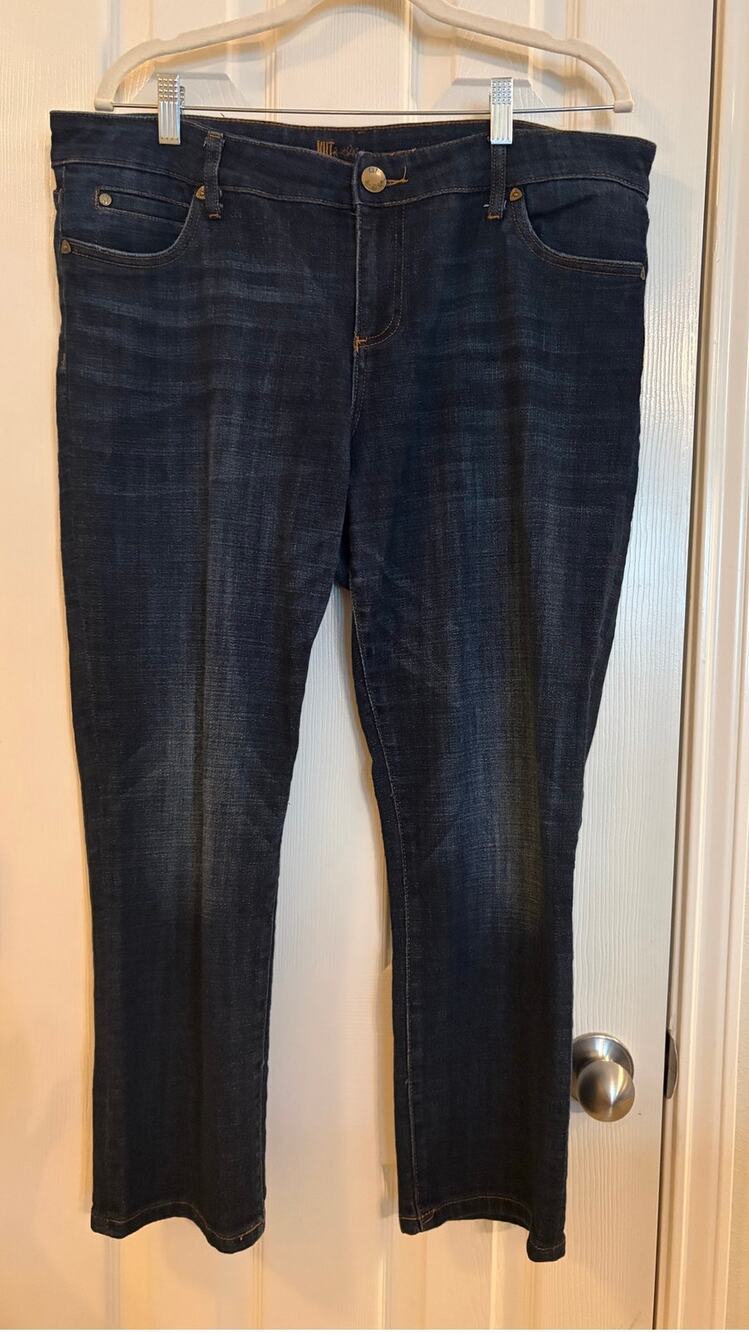 KUT from the Kloth Dark Wash Jeans Size 16 Stretch Straight Leg